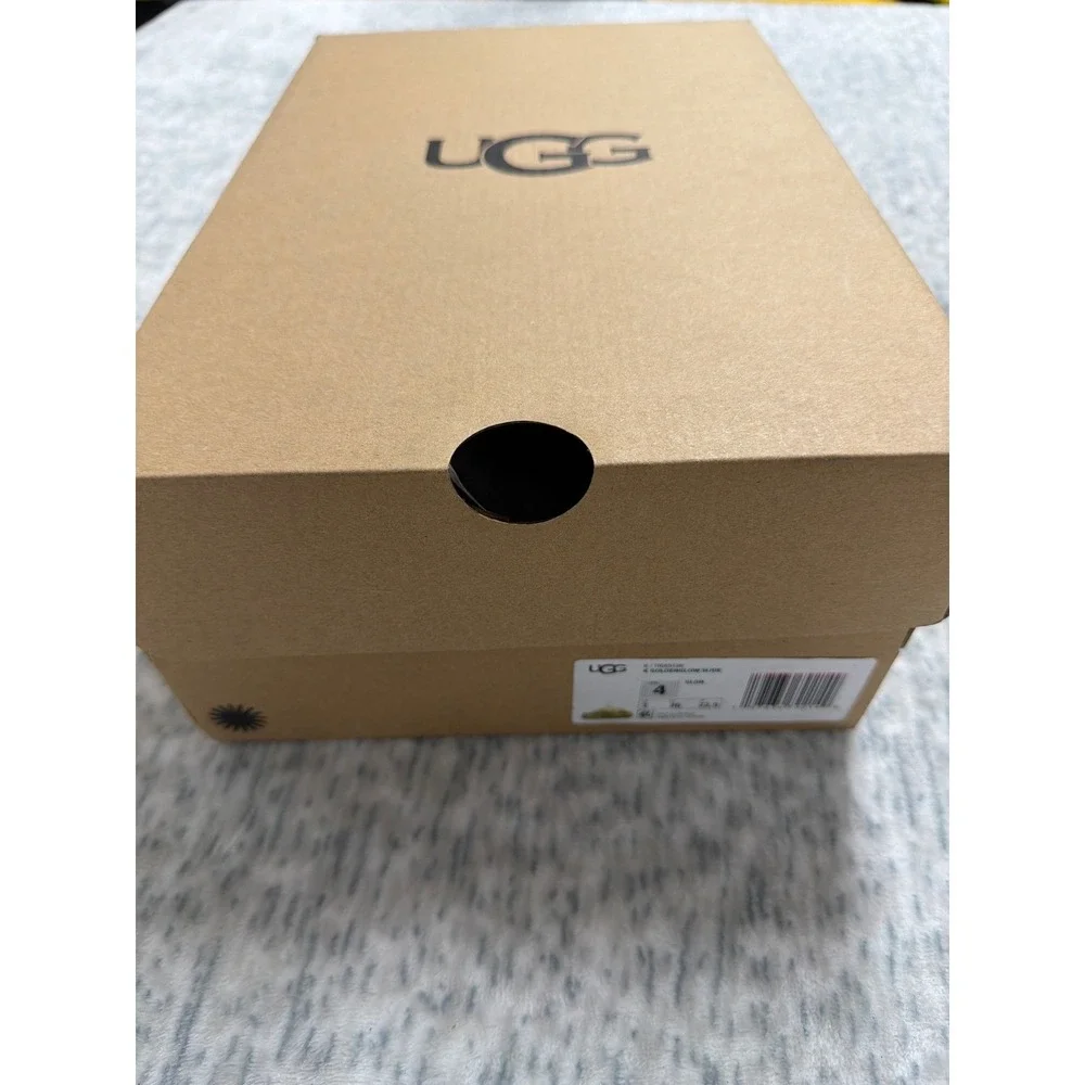 UGG GoldenGlow Slide Sandals GLDN Yellow 1166513K Kids Size‎ 4 Womens 6 NEW